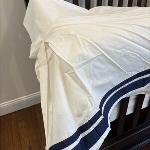 Harper crib skirt in navy from Pottery barn kids